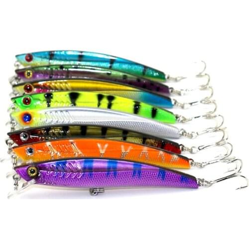 HENGJIA 1PC Laser Fishing Lure 9CM 10.3G pesca wobblers swimbait Minnow crankbait isca artificial hard bait pike tackle