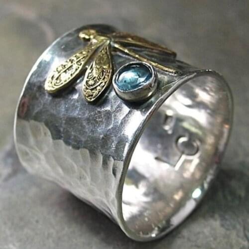 Rings for Women Dragonfly Gems Trendy Jewelry Aesthetic Women Ring Jewelry Accessories Aesthetic Rings Wholesale Jewelry