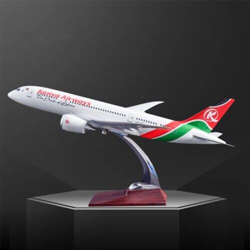 41cm Kenya Airlines B787 Resin Aircraft Model Model Dragon Boat Festival Gift Business Office Accessories