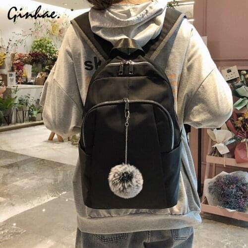 2020 Fashion Womens Anti-theft Backpack Casual Waterproof Nylon Solid Shoulder Bags High Quality Travel School Bags For Girls