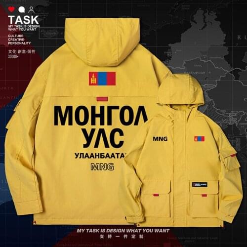 Mongolia Mongol Mongolian MNG men jacket hooded nation flag mens coat trench coat men long sleeve mens printed autumn clothes
