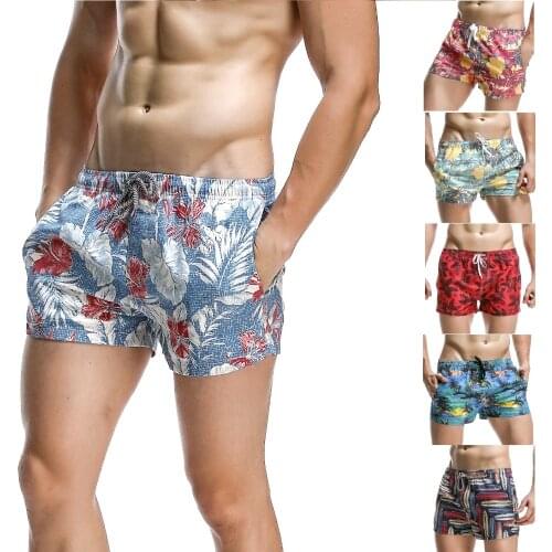 New SEOBEAN mens shorts print spotrs shorts Quick Drying Men Shorts Beach Shorts 6 colors size S/M/L/XL
