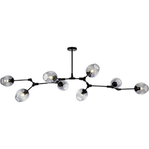 Post-modern living room chandelier Nordic creative personality lamp art restaurant lamp net red glass retro molecular chandelier