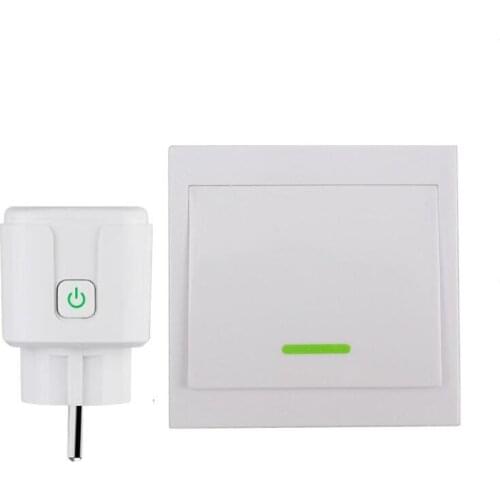 RF Remote control socket AC 220v European standard plugs with transmitter EU Standard 433mhz power on wall switch