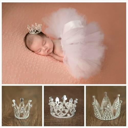 Newborn Phototgraphy Props Baby Crown Pearl Silver Golden Crown Creative Props Infant Shoot Accessories Kinds Of Baby Mini Crown
