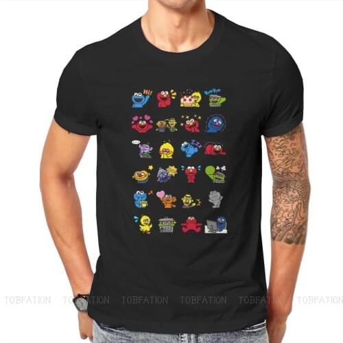 Sesame Street 80s TV Series LINE STORE Tshirt Vintage Grunge Mens Streetwear Tops Plus Size Cotton Crewneck T Shirt