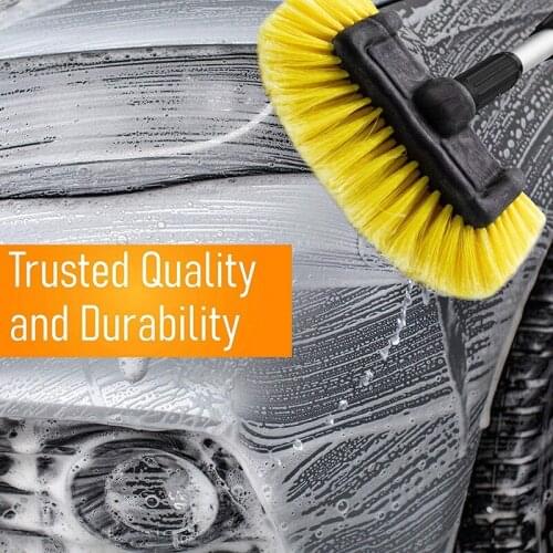 Car Wash Brush Head for Detailing Washing Vehicles, Boats, RVs, ATVs, or Off-Road Autos, Super Soft Bristles for Scratch Resista