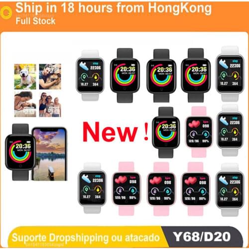 IWO Y68 D20 SmartWatch Men Women Put Photo Fitness Tracker Waterproof Sport Smart Watch Bracelet For IOS Andriod pk w46 w26 T500