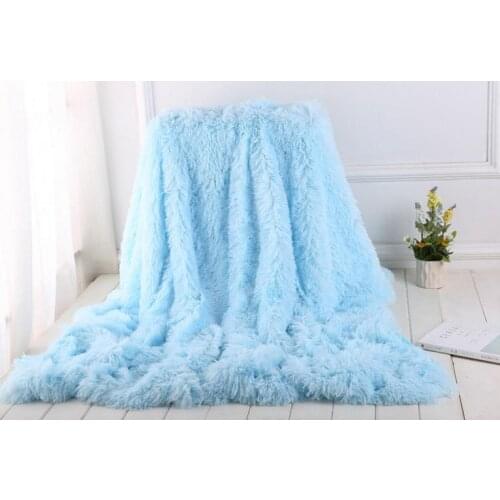 Super Soft Long Shaggy Warm Plush Fannel Blanket Soffte Cloud Throw Cozy Faux Fur Bedspread Travel Blankets home decor