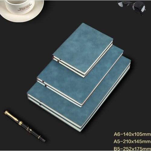 Notebook B5/A5/A6 Comfortable Touch Horizontal Line Notepad Simple Business Diary Student Study Manual Stationery Gifts