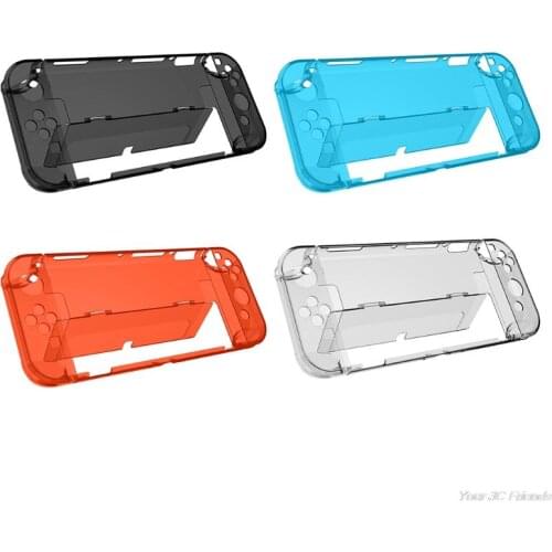 Hard PC Case Flip Cover Crystal Protective Housing Shell Replacement Spare Part Compatible with Switch OLED Game S08 21 Dropship
