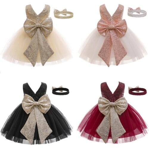 0-2 Months Toddler Baby Dress Summer Lace Mesh Princess Dresses For Big Bow Infant Girls Dress Christmas Costume Kids Dresses
