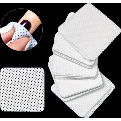 1 Pack Lint-Free Nail Polish Remover Cotton Wipes UV Gel Polish Remover Cleaner Paper Pad Nails Polish Cleaning Manicure Tools