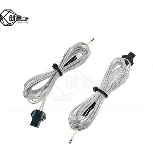 10pcs/lot 3D Printer Part 100K line Black NTC 100 FJT Head 100K Line with Black Aircraft Head for 3D Printers Parts Reprap Mend