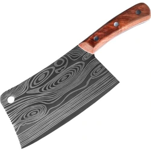 4CR13mov Stainless Steel Sell Meat Chopper Axe Chopping Big Bones Knife Manual Forging Kitchen Cooking Cut Meat Vegetable Tool