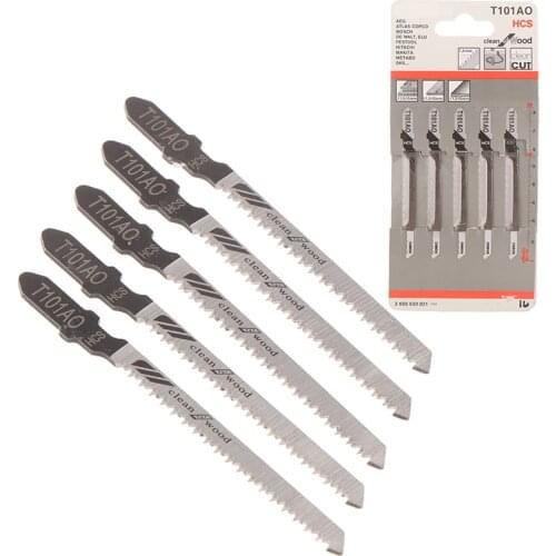5pcs/lot T101AO HCS T-Shank Jigsaw Blades Curve Cutting Tool For Wood Plastic Saw Hot Sale