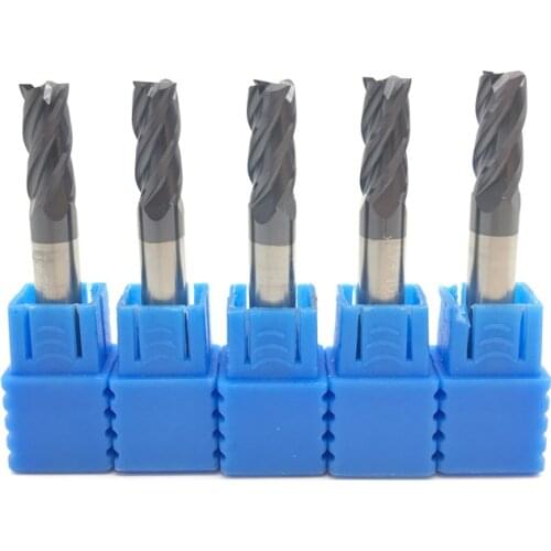 10PCS 6mm END MILL Solid Carbide Endmills D6X50L 4 Flute Standard Length Side Milling Slotting Profiling Face Mill