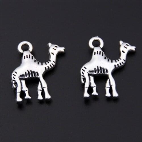 8pcs Silver Color Charms Camel Pendants Jewelry Findings Fit Necklaces Jewelry Making A2455