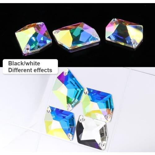 AB Color Flatback Sew On Stones New Design Cloth Decoration Rhinestones Glass Crystals Wedding Dress DIY Accessories