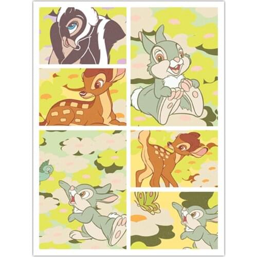 Disney 5D DIY Diamond Painting Fawn Bambi and friends full flower background full diamond handmade custom home decoration