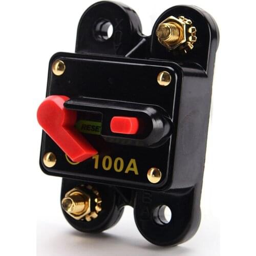 100Amp Circuit Breaker with Manual Reset for Car Boat RV Truck Bus 12-24V DC, Waterproof