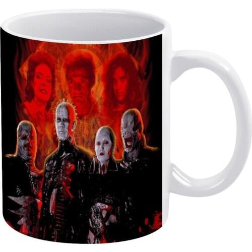 Hellraiser Cenobites White Mug 11oz Ceramic Tea Cup Coffee Mug Friends Birthday Gift Horror Hellraiser Cenobites Pinhead Horror