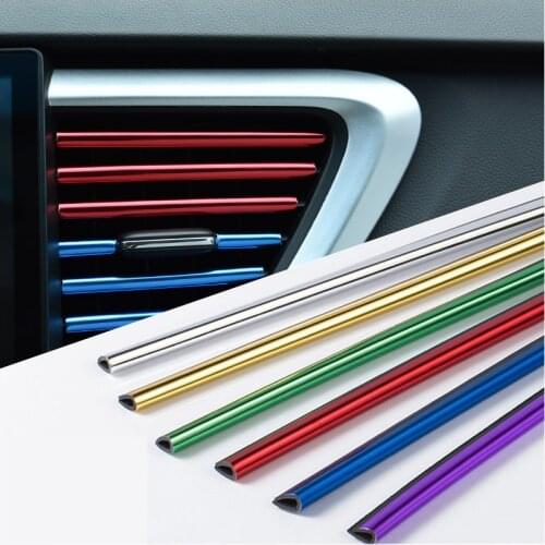 Air Conditioner Outlet Grille Decoration U Shape Outlet Decoration Strip For Mazda 2 3 5 6 2012 2013 2014 2015