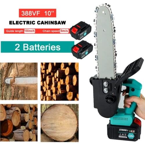 10inch 700W Electric Chain Saw Wood Cutter Brushless Motor Chainsaw Cordless Rechargeable Pruning Shears Garden Power Tool