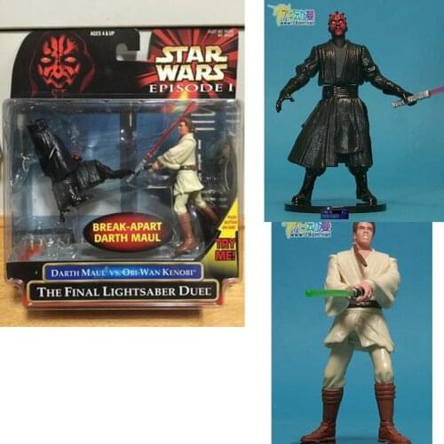 Hasbro Star Wars Figures 3.75 Inch Darth Maul vs. OBI Wan Dolls Model Collection The Final Lightsaber Duel Dolls Toy Kids Gift