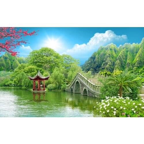 Background wall wallpaper roll size 2019 arch bridge For any room wallpaper tv wall paper mural 3d
