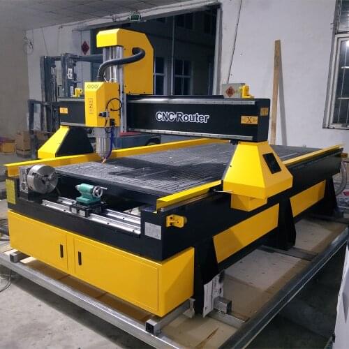 High Z axis 300mm 4 Axis 1300*2500mm Cnc Router with Rotary/Metal Wood Mdf Cnc Milling Machine 1325
