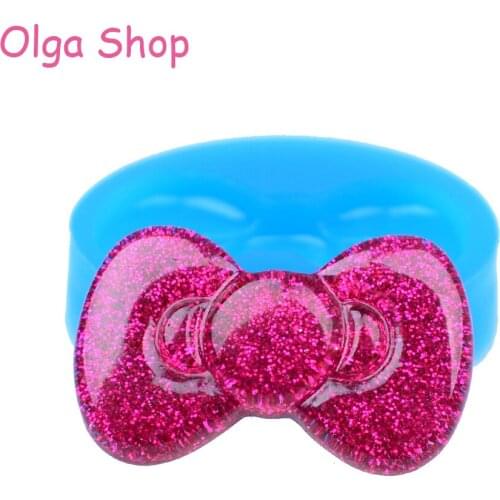 FYL212 34.7mm Bow / Bowknot Silicone Mold - Ribbon Mould Cake Decorating, Fondant, Chocolate, Gum Paste, Resin Biscuit, Jewelry