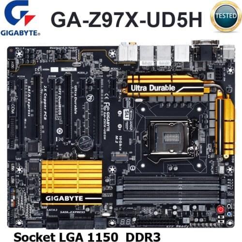 Gigabyte Z97X-UD5H Motherboard Intel Z97 LGA 1150 DDR3 Core i7/i5/i3 Desktop Z97 Mainboard DDR3 SATA III 1150 Used