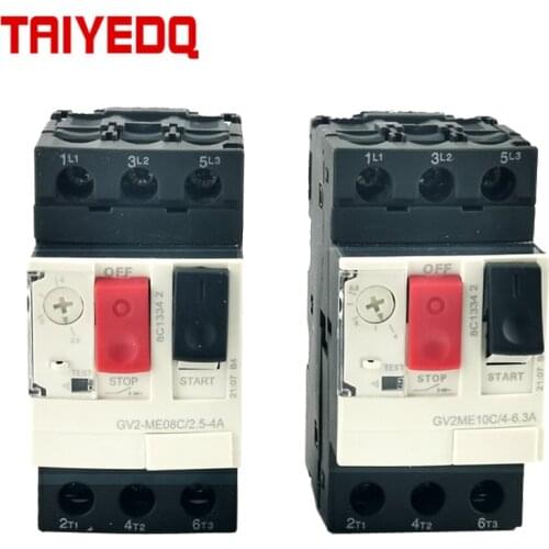 GV2-ME Motor Protection Circuit Breaker 3P Thermal Magnetic Type motor breaker MPCB Circuit Breaker Push Button