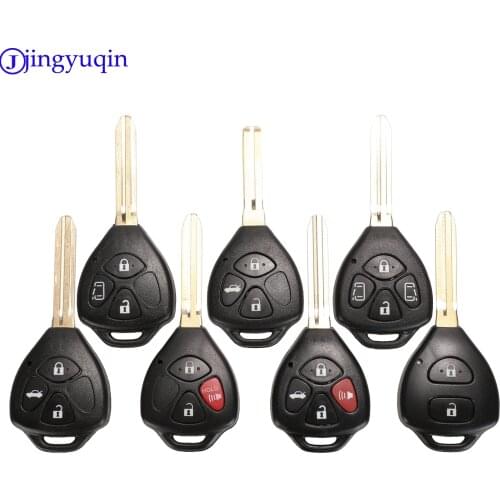 Jingyuqin 4 Buttons Remote Car Key Shell Case Cover Fob Replacement For Toyota Camry Avalon Corolla Matrix RAV4 Venza Yaris 3+1