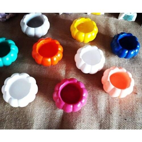 Kabak figürlü saksı el yapımı kaktüs ve sukulent için uygundur