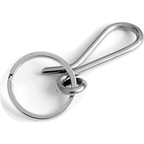 Handmade bold stainless stee key ring belt buckle creative car Key hang buckle metal Home hooks
