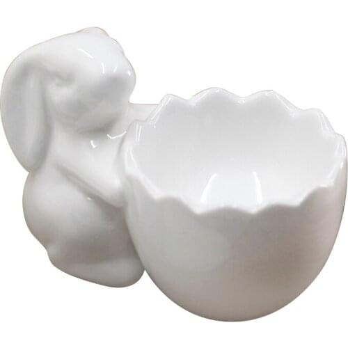 Creative Non-stick Egg Tray Ceramic tableware rabbit shape egg cup Holder Egg Tool Breakfast steam rack mold kitchen accessories