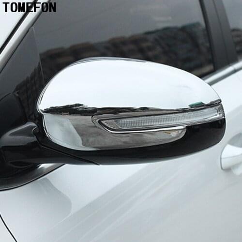 TOMEFON For Kia Sportage QL 2017 2018 ABS Chrome Rear View Door Side Mirror Cover Trim Cap Molding Car Exterior Styling 2pcs