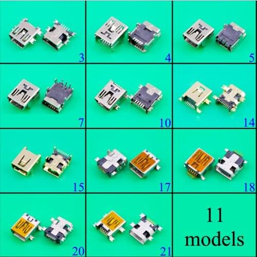 Micro USB Jack Charging Connector V3 port 10 pin/5pin/8pin Data Plug Socket Old Machine MP3 MP4 Repeater Children Toys T Type