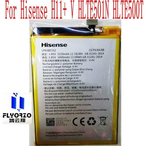 New High Quality 3400mAh LPN385332 Battery For Hisense H11+ V HLTE501N HLTE500T Mobile Phone