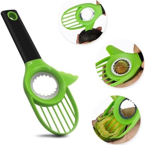 3 In 1 Avocado Slicer Professional Avocado Splitter Tool Durable Avocados Cutter Knife Peeler Apple Strawberry Sclier