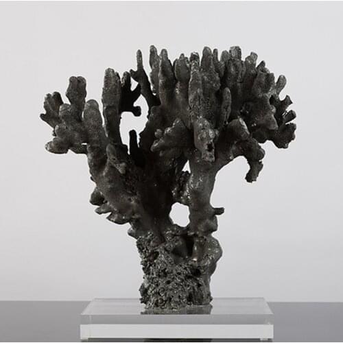 Luxurious Red Dark Blue Coral Figurens Modern Statue Crystal Figurine Craft Home Room Decor Accessories Gift oggetti per la casa