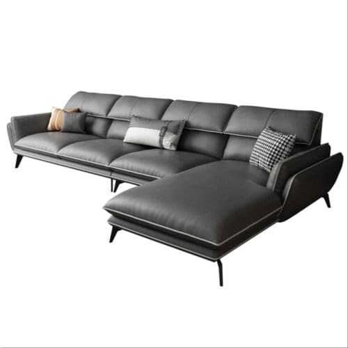 Sofa light luxury minimalist modern living room Nordic corner princess fabric latex sofa