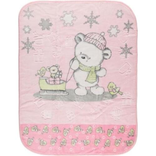 Pink Embossed Baby Blanket