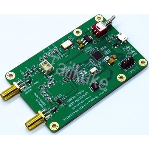 RTL-SDR Development board 100KHz-1.7GHz Upconverter 1PPM TXCO RTL-SDR Receiver RTL2832U R820T2 SDR Radio RTL08THFR SDR