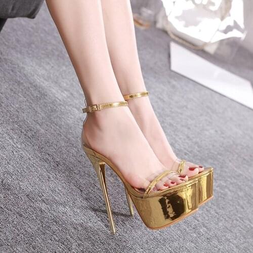 7 Inches High Stripper Heels Platform Sandals Sexy Fetish Pole Dance Shoes Women Models Show Party Full Dress New Style Elegant