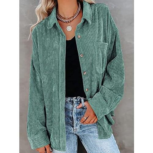 Shein Romwe Women's Corduroy Shirts