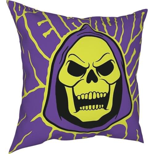 Skeletor Square Pillow Case Polyester Throw Pillow He Man Masters Of Universe Heman 80s Cartoon Novelty Pillowcover Home Decor