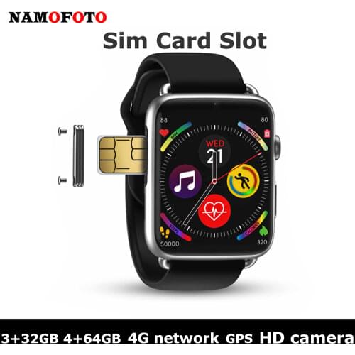 1.88'' Exquisite Design 4G Smartwatch Men 3GB+32GB 700mAh SIM Card GPS HD Camera Video Waterproof Sports Tracker Smart Watches